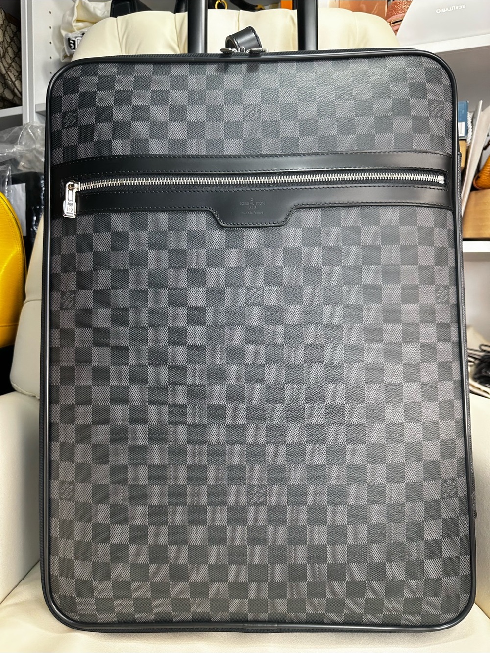 Louis Vuitton Pegase Luggage Damier Graphite 55 Black